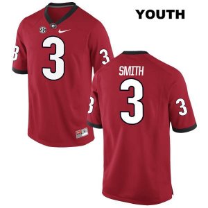 Youth Georgia Bulldogs NCAA #3 Roquan Smith Nike Stitched Red Authentic College Football Jersey GUU5554JP